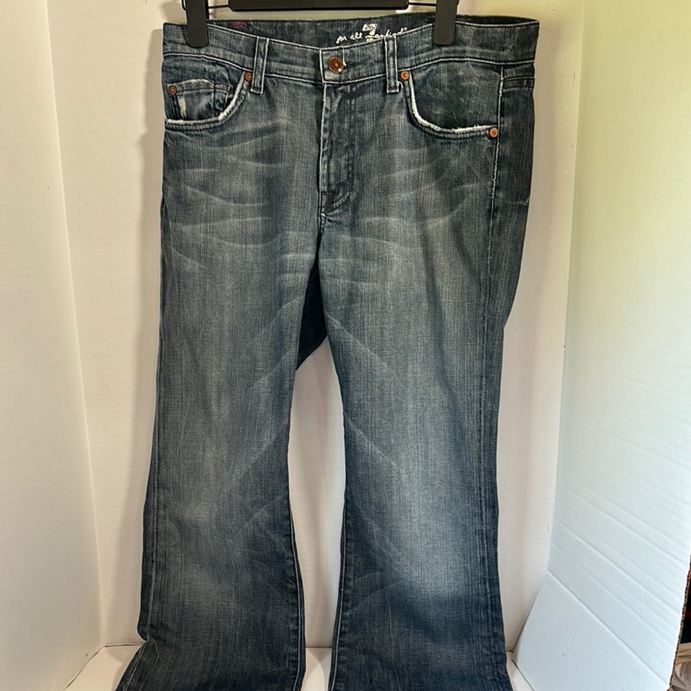 7 for all man kind bootcut blue jeans size 32